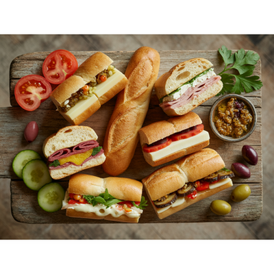 Mini Baget Sandviç Kaşarlı & Hindi Fümeli 1Kg