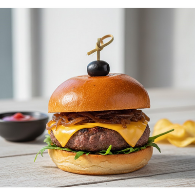 Mini Burger 50 gr Karamelize Soğanlı Burger (1Kg) - Resim 1